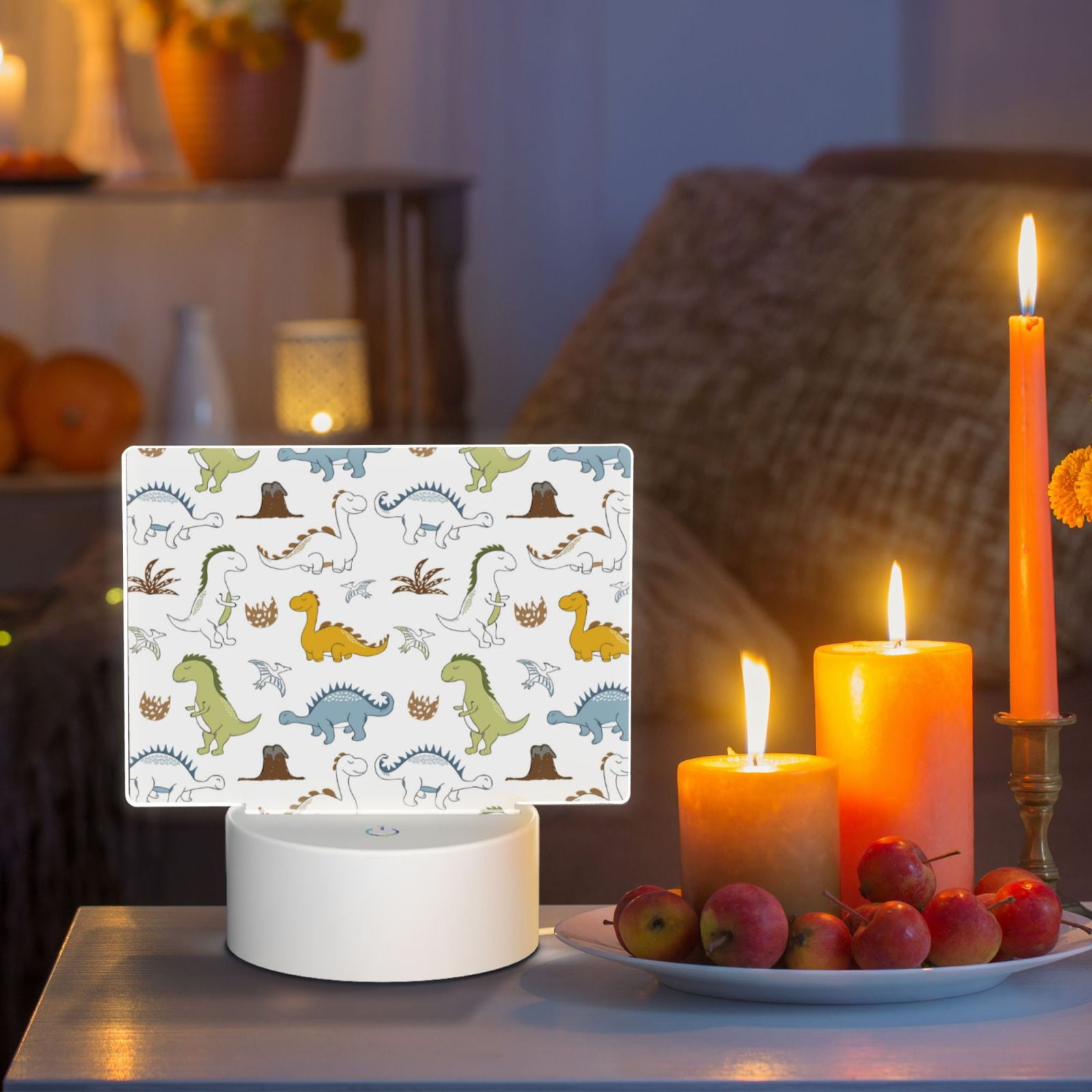 Kdxio Dinosaur Rectangular Acrylic Night Light Acrylic Sleep Night Light Friend Gifts for Birthday Gifts for Women Teens Boys Girls