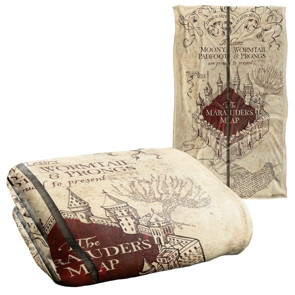 Harry Potter Folded Map Officially Licensed Silky Touch Super Soft Throw Blanket 36" x 58"