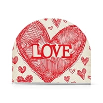 Love Hearts Napkin Holder for Table Clear Napkin Stand Paper Holder Acrylic Organizer Dispenser Napkins for Dinner Kitchen Restaurant Room