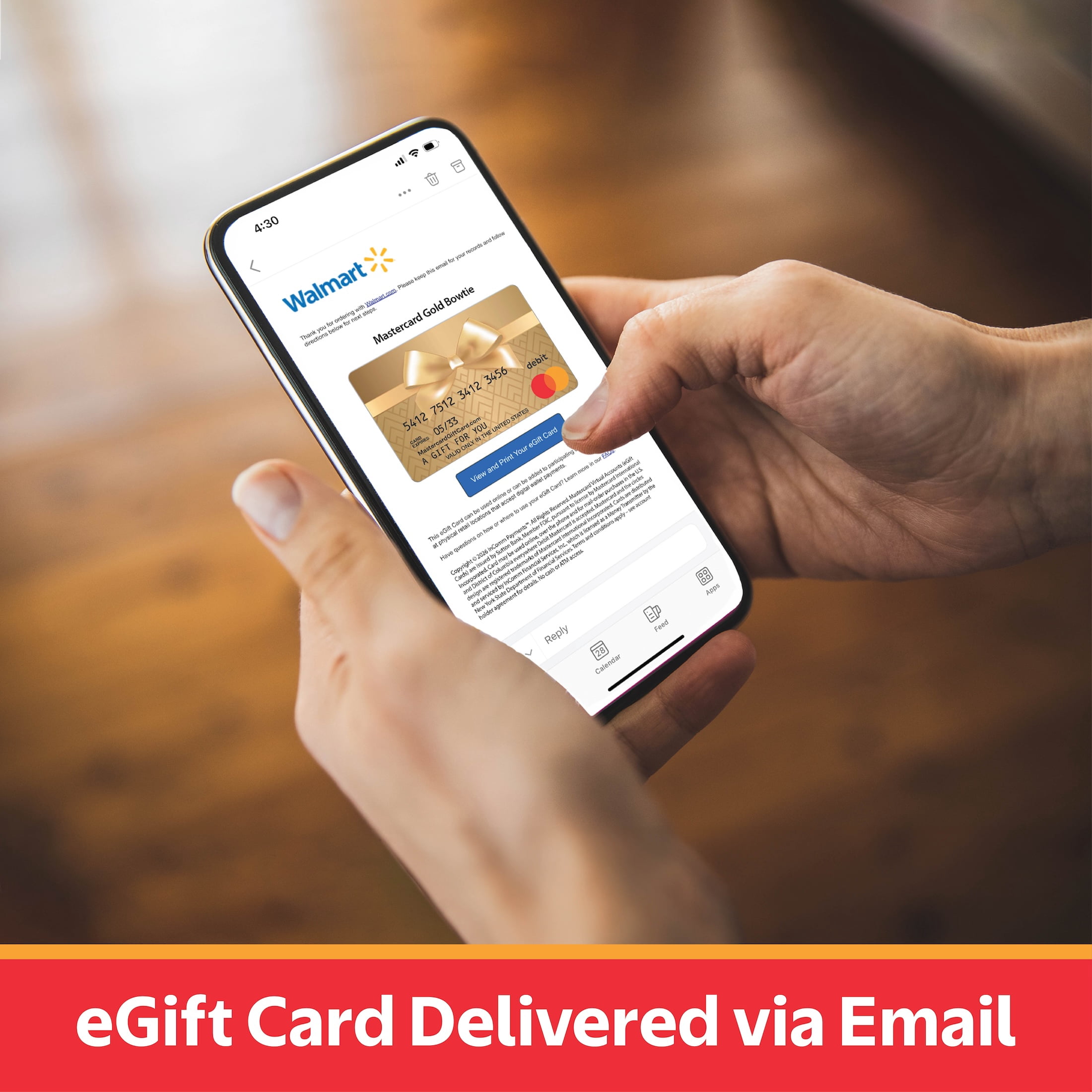 Mastercard® $25 Gold Bowtie eGift Card (Plus $3.84 Purchase Fee) [Email Delivery]