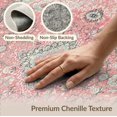 thumbnail image 6 of ODIKA 8'x10' Washable Area Rug Durable, Non-Slip Quicksand Vintage Scroll Border Distressed Ornate Print Pink for Living Room, Under Sectional, Family, 6 of 7