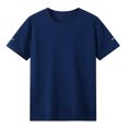 thumbnail image 4 of T-Shirt de Sport pour Garçons, Manches Courtes à Séchage Rapide à Col Rond pour la Course, Couleur Unie, 4 of 6