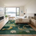 thumbnail image 3 of ODIKA 9'x12' Washable Area Rug Non-Slip, Chair-Friendly Koi Pond Fish Plant Cartoon Butter Cubicle Bug Woodland Golf Flowing Dynamic for Dining Room, Basement, Large Office, 3 of 7