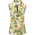 thumbnail image 1 of Krdevn Blouse Sans Manches à Col Cranté Imprimé pour Femmes, Douce, Légère, Décontractée, Quotidienne, 1 of 2