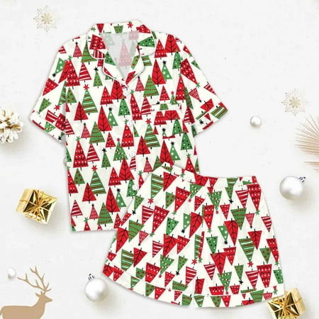 

Gunia Toddler Girl Fall Outfits Sets Snowflake Reindeer Plaid Shirt And Pant With Pockets Short Sleeve Pjs Comfortable Homewear For Baby Kids Size 2-3 Years
