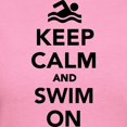 thumbnail image 3 of CafePress - Keep Calm And Swim On Women's Dark T Shirt - Women's Traditional Fit Dark T-Shirt, 3 of 4
