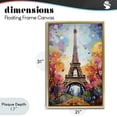 thumbnail image 4 of Stupell Industries Shabby Chic Eiffel Tower with Colorful Trees Gold Floating Frame Canvas Art, 21 x 31, by Creative Studio, 4 of 8