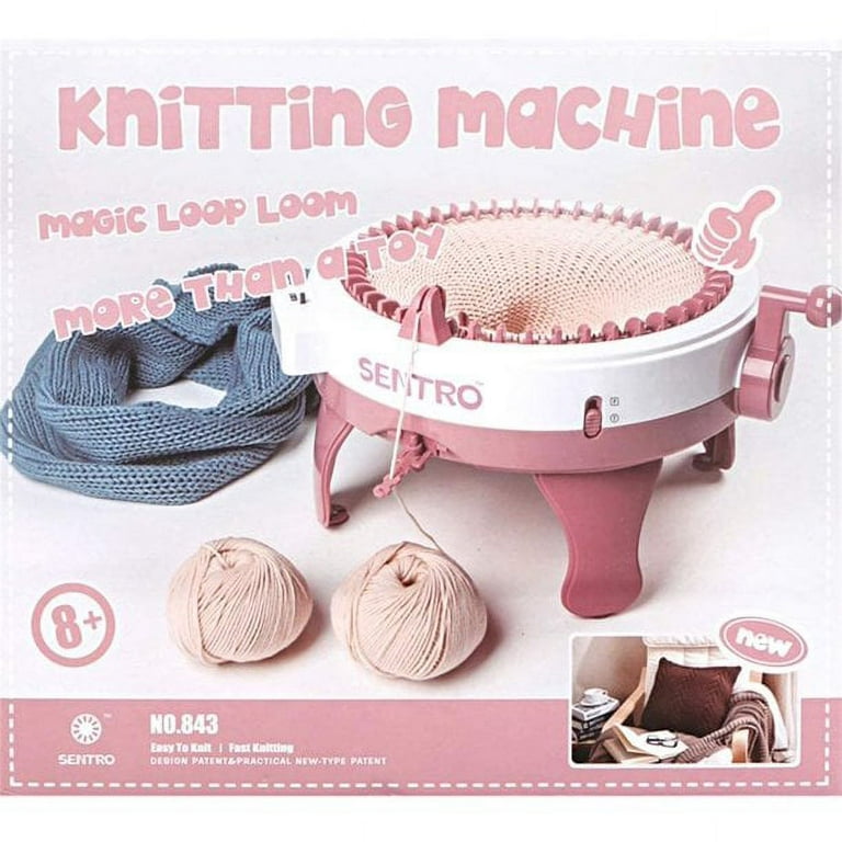 Knitting Machine, 48 Needles King Size Smart Weaving Loom Knitting Round  Loom, Smart Knitting Board Rotating Double Knit Loom Machine, DIY Knitting