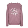 thumbnail image 5 of Let it Snow Womens Trendy Sweatshirts Casual Crewneck Pullover Tops Cute Snowflake Graphic T Shirts, 5 of 5