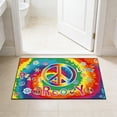 thumbnail image 5 of SHJHENG Retro Peace Sign Guitar Area Rug, Non-Slip Washable Welcome Mat for Front Door, Bathroom & Home Decor, 5 of 5