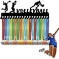 thumbnail image 4 of Volleyball Medal Hangers Medal Holder Display Hanger Rack Sports Metal Hanging Athlete Awards Iron Wall Mount Decor with 20 Hooks, 4 of 7