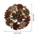 thumbnail image 2 of HUISZJ 13.78 x 13.78 inch Maple Leaf Round Doily Placemats - Autumn Maple Leaf Hollow Embroidery Ornaments - Table Placemat for Xmas Autumn Decor, 2 of 10