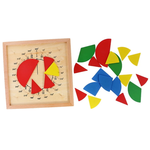 Material Didáctico De Matemáticas Montessori BLESIY Matemáticas Circulares Fracciones Tablero De División