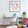 thumbnail image 3 of Stupell Industries Bohemian Rainbow Butterflies Rabble Brown Floating Frame Canvas Art, 25 x 25, by Creative Studio, 3 of 8