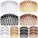 thumbnail image 1 of Women’s hair combs, french twist hair comb, plastic, decorative, hair clip, bridal veil, teeth, girls (black, clear, light coffee, dark coffee), 1 of 5