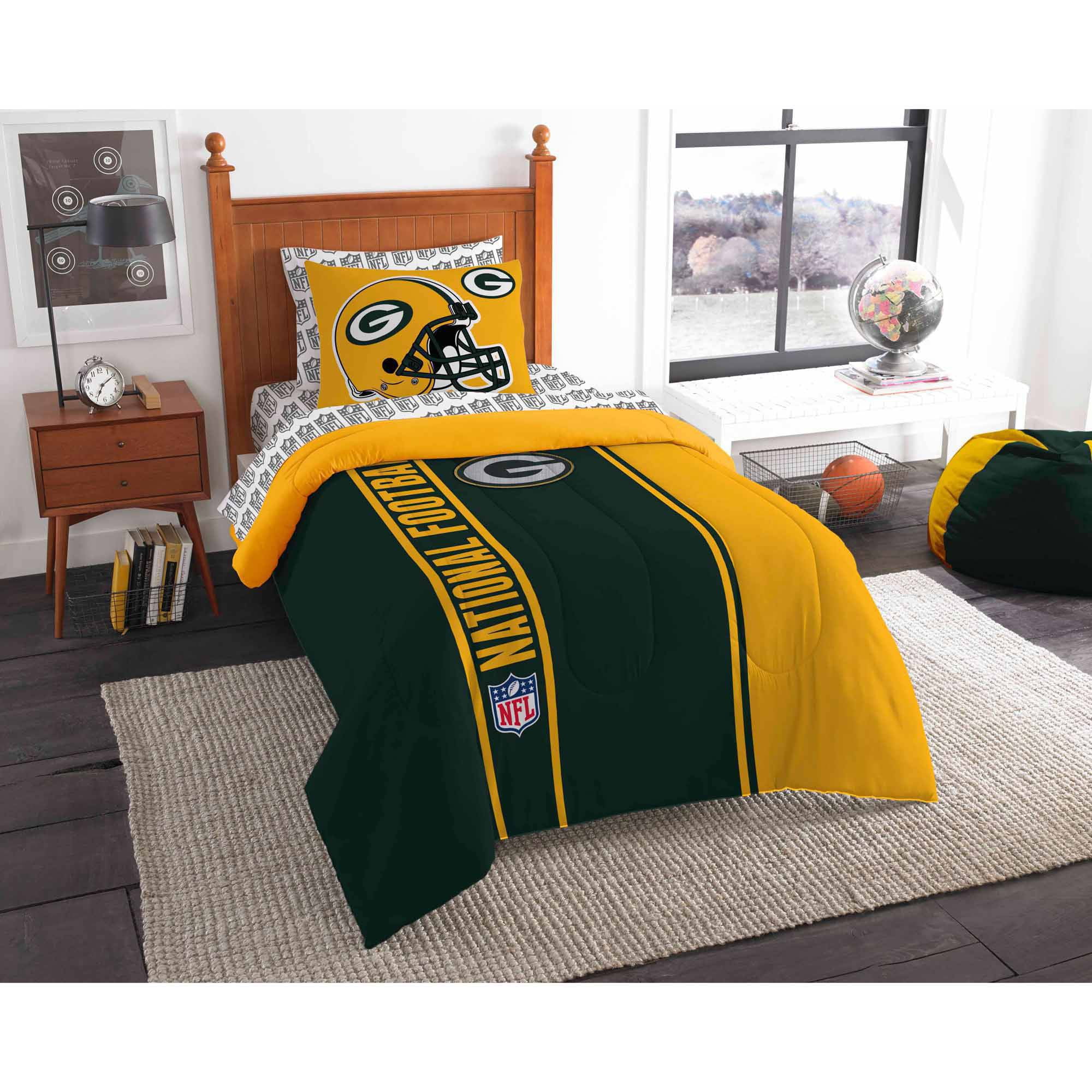 Nfl Green Bay Packers Soft And Cozy Bed In A Bag Complete Bedding