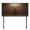 thumbnail image 3 of Basketball Headboard, Old Brick Wall and Basketball Hoop Rim Indoor Training Exercising Stadium Picture, Upholstered Decorative Metal Bed Headboard with Memory Foam, Twin Size, Brown, by Ambesonne, 3 of 4