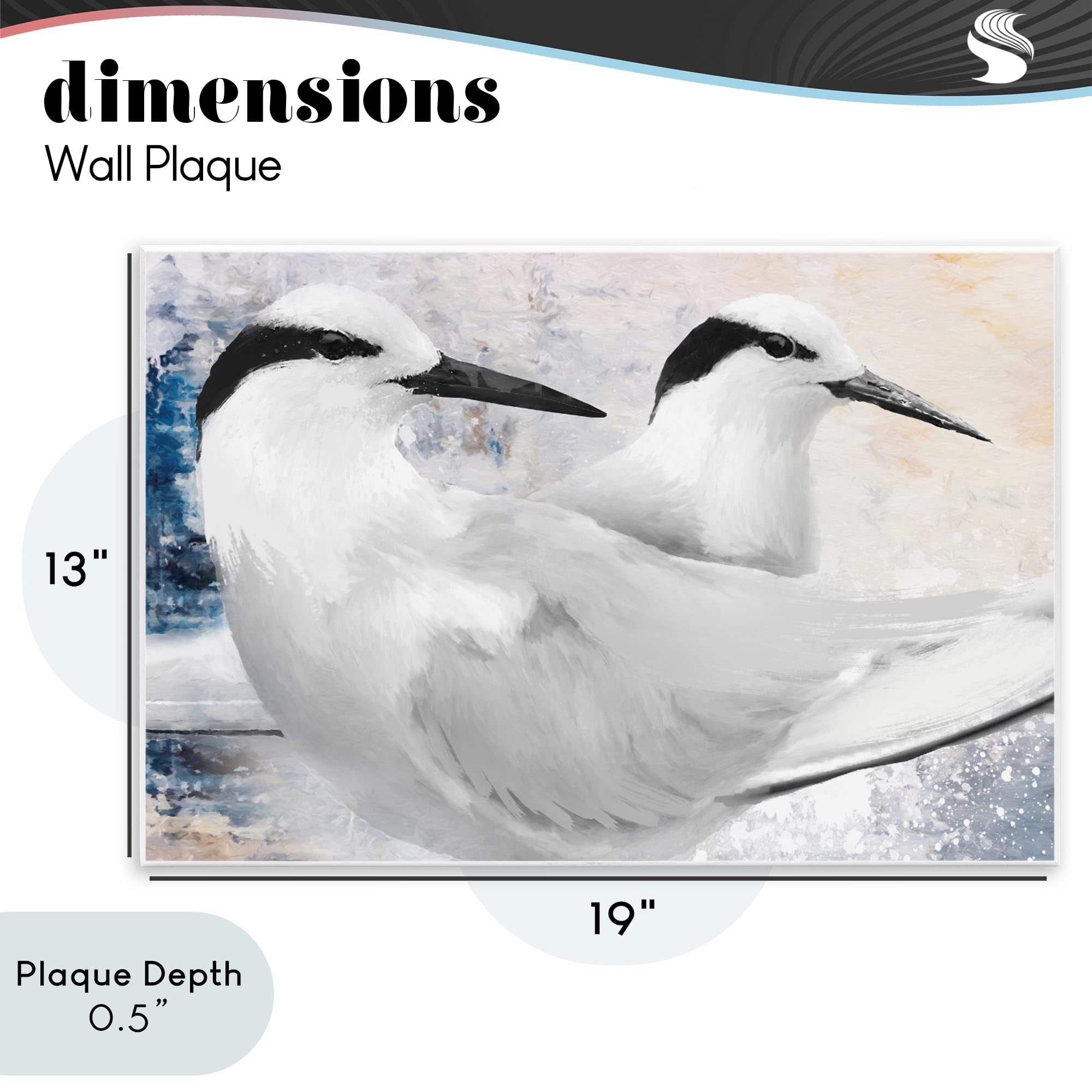 Stupell Industries Black Naped Tern Wall Plaque Art, design by Porter Hastings