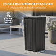 thumbnail image 2 of Nihsuao Outdoor Trash Can with Lid, Waterproof Resin Outdoor & Indoor Garbage Can, Large Kitchen Trash Can for Patio, Garage, Pool, Garden, Black, 2 of 8
