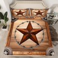 thumbnail image 2 of Manfei Retro Texas Stars Full Size Sheets,Rustic Western Farmhouse Bed Sheets,Old Barn Door Sheet Sets For Men Women,Microfiber Bedroom Decor,4 Pieces, 2 of 7