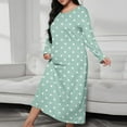 thumbnail image 2 of Vetsdori Womens Long Sleeve Night Gowns Plus Size Sleepwear Sleep Shirts Soft MooMoo,Valentine's Day House Cute Holiday Nightgowns for Ladies Comfy, 2 of 7