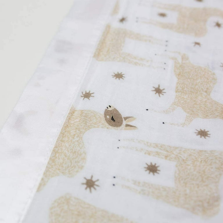 Muslin blanket with satin trim 2025