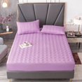 thumbnail image 1 of 3pcs Fitted Sheet Set ( 1 Fitted Sheet + 2 Pillowcases), Waterproof Bed Cap With Wool And Cotton Clamps, Mattress Cover For Bedroom, 1 of 5