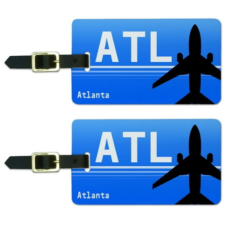 Graphics and More Atlanta GA (ATL) Airport Code Luggage Tag