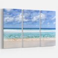 thumbnail image 2 of Designart Tranquil Beach under White Clouds Canvas Wall Art, 2 of 4