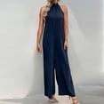thumbnail image 6 of CHUMUD Womens Dressy Jumpsuits Long Pants Sleeveless Halter Jumpsuits Loose Wide Leg Casual Jumpsuit, 6 of 7