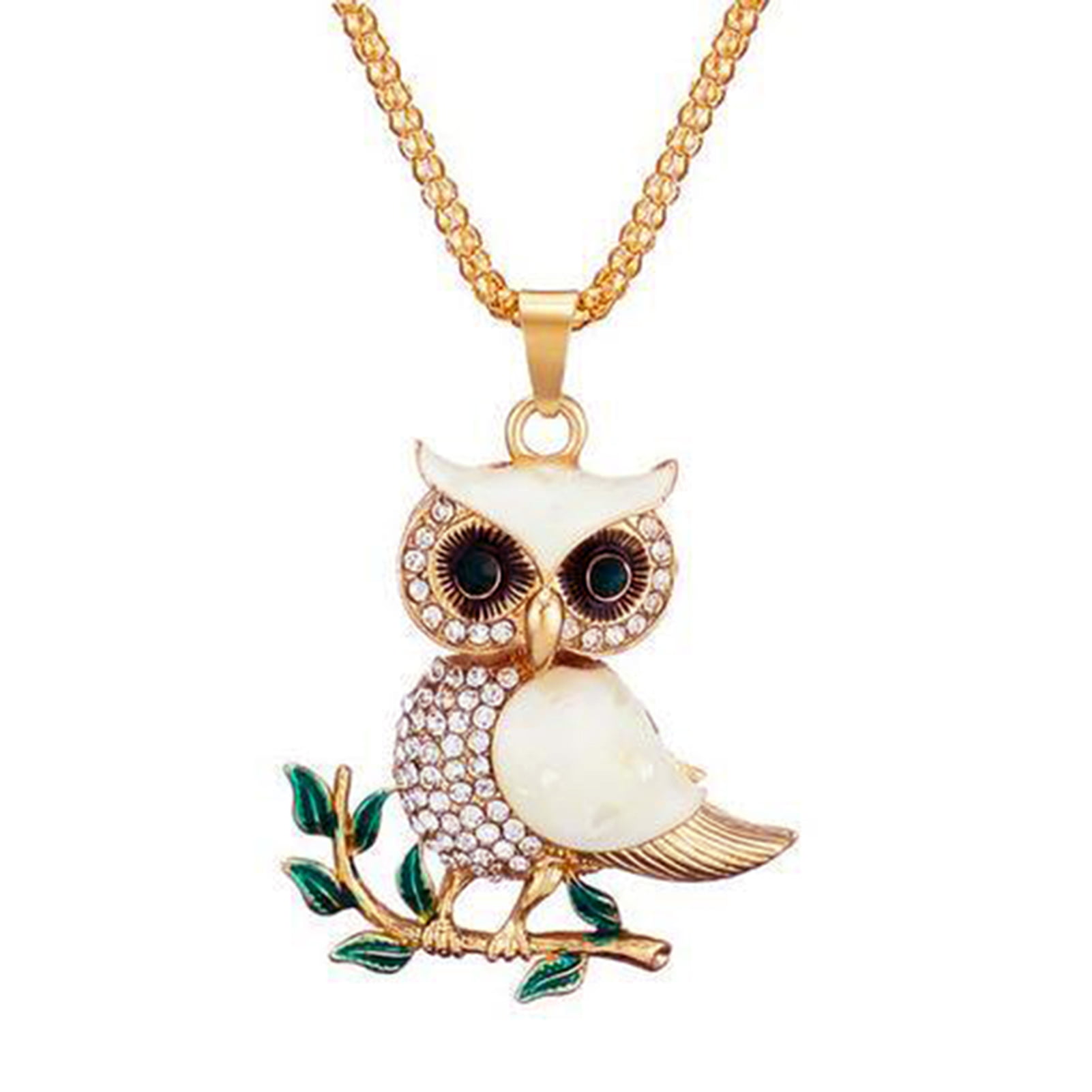 Fashion Cute Rhinestone Owl Pendent Charms Keyring Key Ring Animal Lovers 
