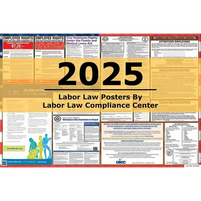 2025 Texas/Federal Combination Labor Law Posters (New)!
