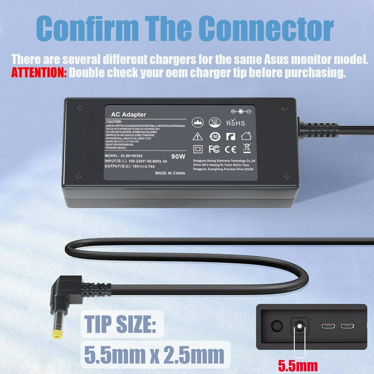 ASUS VZ279 27インチ(本体+ケーブル) Amazon.com: SupplySource 19V AC/DC Adapter Replacement for