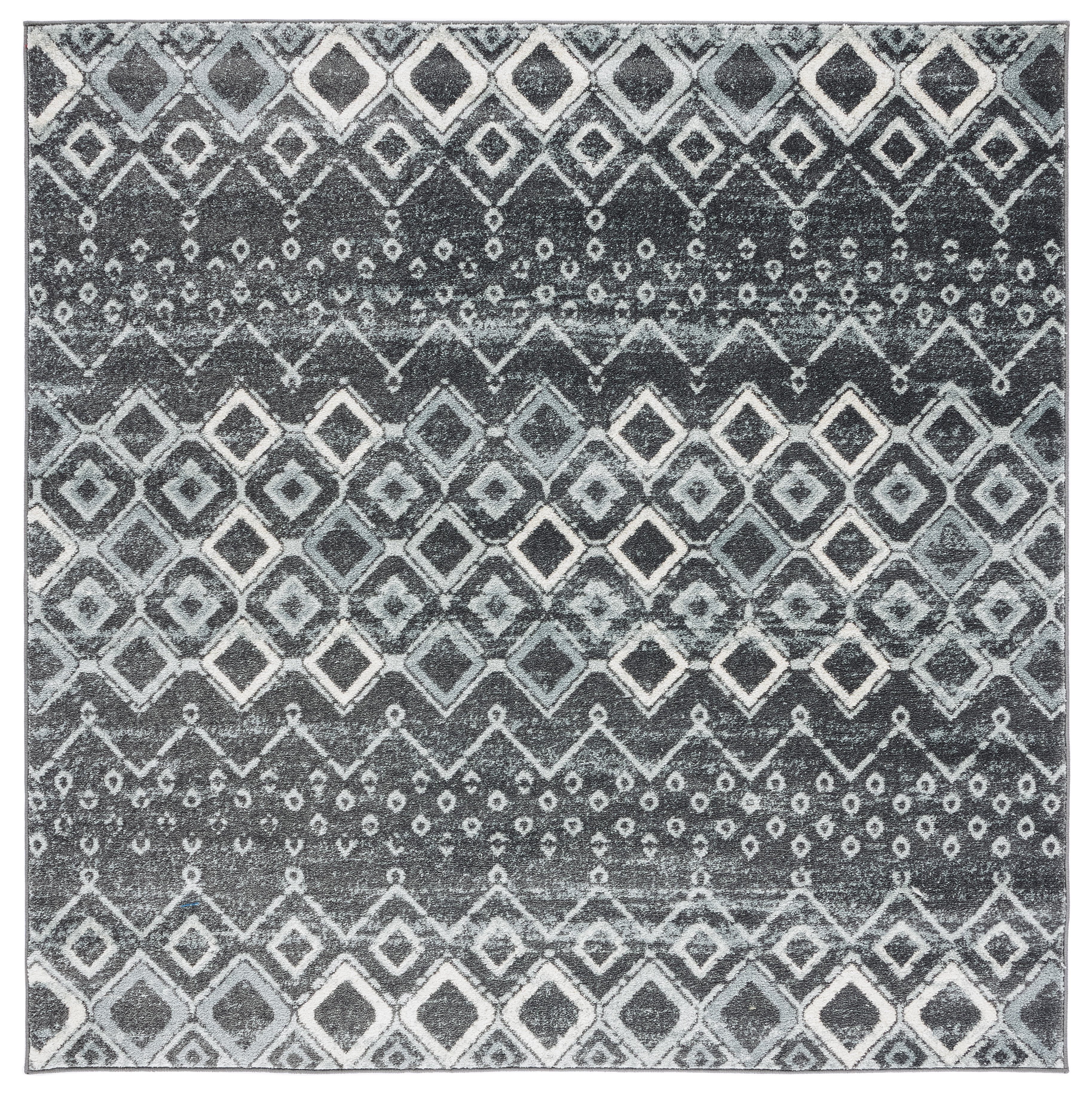 Safavieh Amsterdam Gladwin Geometric Area Rug, Dark Gray/Light Gray, 3' x 3' Square