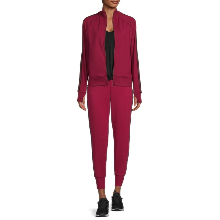Athletic Works Women s Active Full Zip Track Jacket Walmart