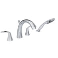 thumbnail image 2 of Huntington Brass Double Handle Deck Mount Roman Tub Faucet with Hand Shower, 2 of 2