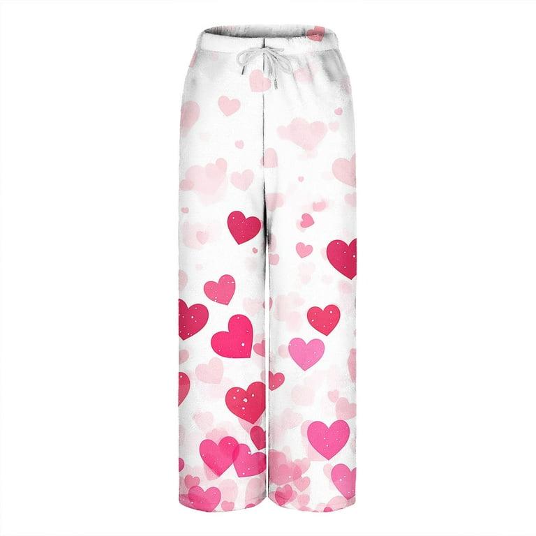 Flannel Pajama Pants Women Fluffy Fleece Lounge Pants Fuzzy Warm