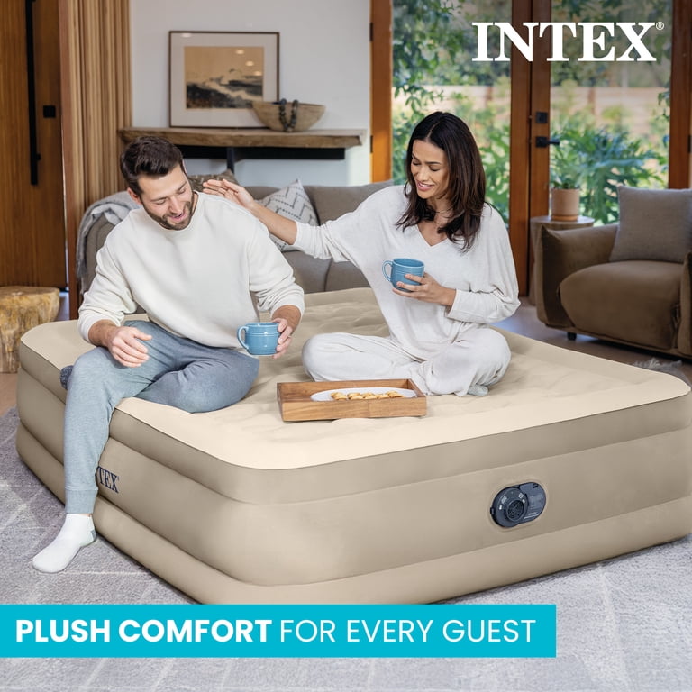 Intex Ultra Plush Twin Airbed with Built-in Inflatable Mattress