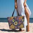 thumbnail image 6 of Balery Colorful Compasses Beach Travel Bag - Water-Resistant, Large Capacity Lightweight Tote with 7 Pockets for Women and Men - Perfect for Beach, Pool, Gym, and Travel, 6 of 7