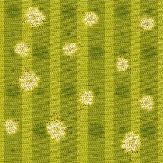 Ahgly Company Indoor Square Patterned Dark Yellow Green Area Rugs, 6' Square