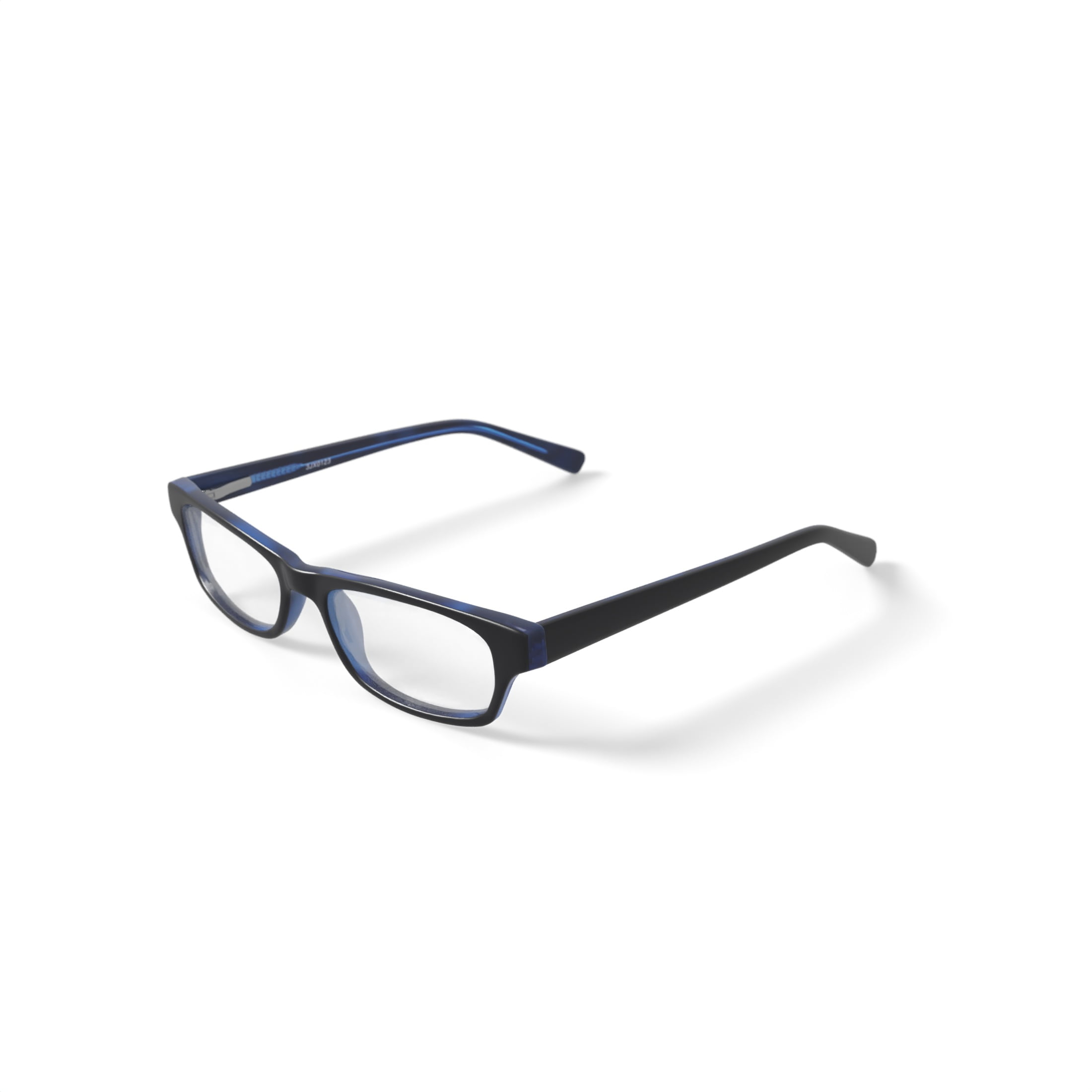 Walmart Youth FM14043 Rectangular Prescription Eyeglasses with Case, Black/Blue