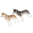 thumbnail image 1 of Perro Husky de salvajes realistas 2 piezas Hugo Juguete de figura de animal, 1 of 10