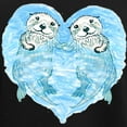 thumbnail image 3 of CafePress - Sea Otters Holding Hands Women's Dark Pajamas - Women's Short Sleeve Print T-Shirt and Pants Dark Cotton Pajama Set, 3 of 7