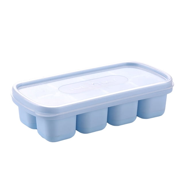 Kearding Molde para bandeja de cubitos de hielo, molde para congelador de gelatina de verano de 30ml con tapa, a prueba de polvo, a prueba de fugas, para Cocina y Comedor Azul Kearding HA083395-03