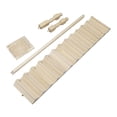 thumbnail image 4 of Xuanheng Miniature Wooden Staircase in 1:12 Scale for Dollhouses, Handrail Model, Simulated Unpainted Stair Step Model for DIY Scene Projects Left Handrail, 4 of 8
