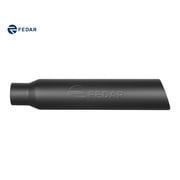 Fedar Inlet 2.5 Outlet 3.5 18 in. Rolled End Angle Cut Truck Exhaust Tip Pipe Tailpipe