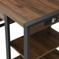 thumbnail image 6 of Walker Edison Industrial 4-Shelf Computer Desk with USB Port, Dark Walnut, 6 of 9