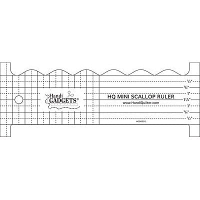HQ Mini Scallop Ruler 3-Inch x 8-Inch Longarm Template by Handi Gadgets