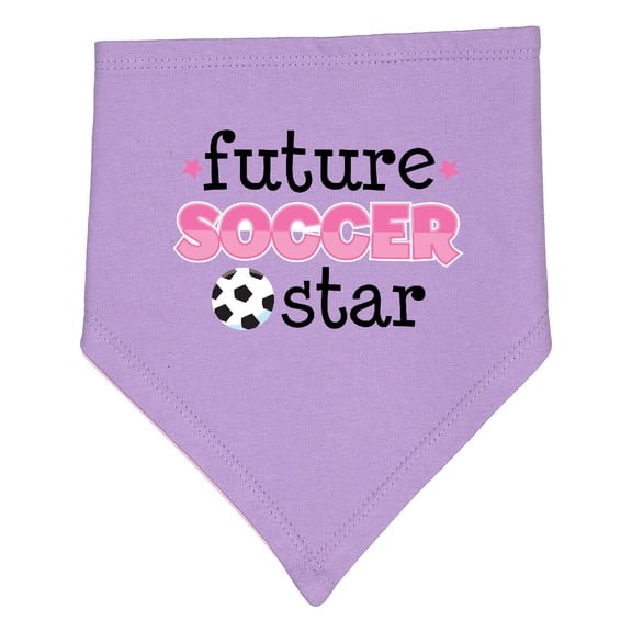 Inktastic Future Soccer Star Girls Baby Bandana Bib