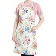thumbnail image 5 of Pioneer Flower Floral Print Pattern Apron-Garden Aprons for Women with Pockets-Cotton Linen Waterproof Kitchen Cooking Gardening Aprons Adjustable for Kitchen,Cooking,BBQ and Salon 33x27 Inch, 5 of 7
